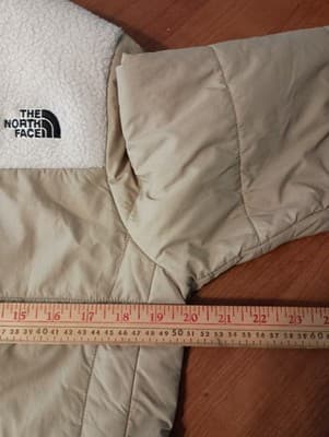 The North Face Womens Sweater Medium Light Brown Cream Full Zip Puffer - Thumbnail 5