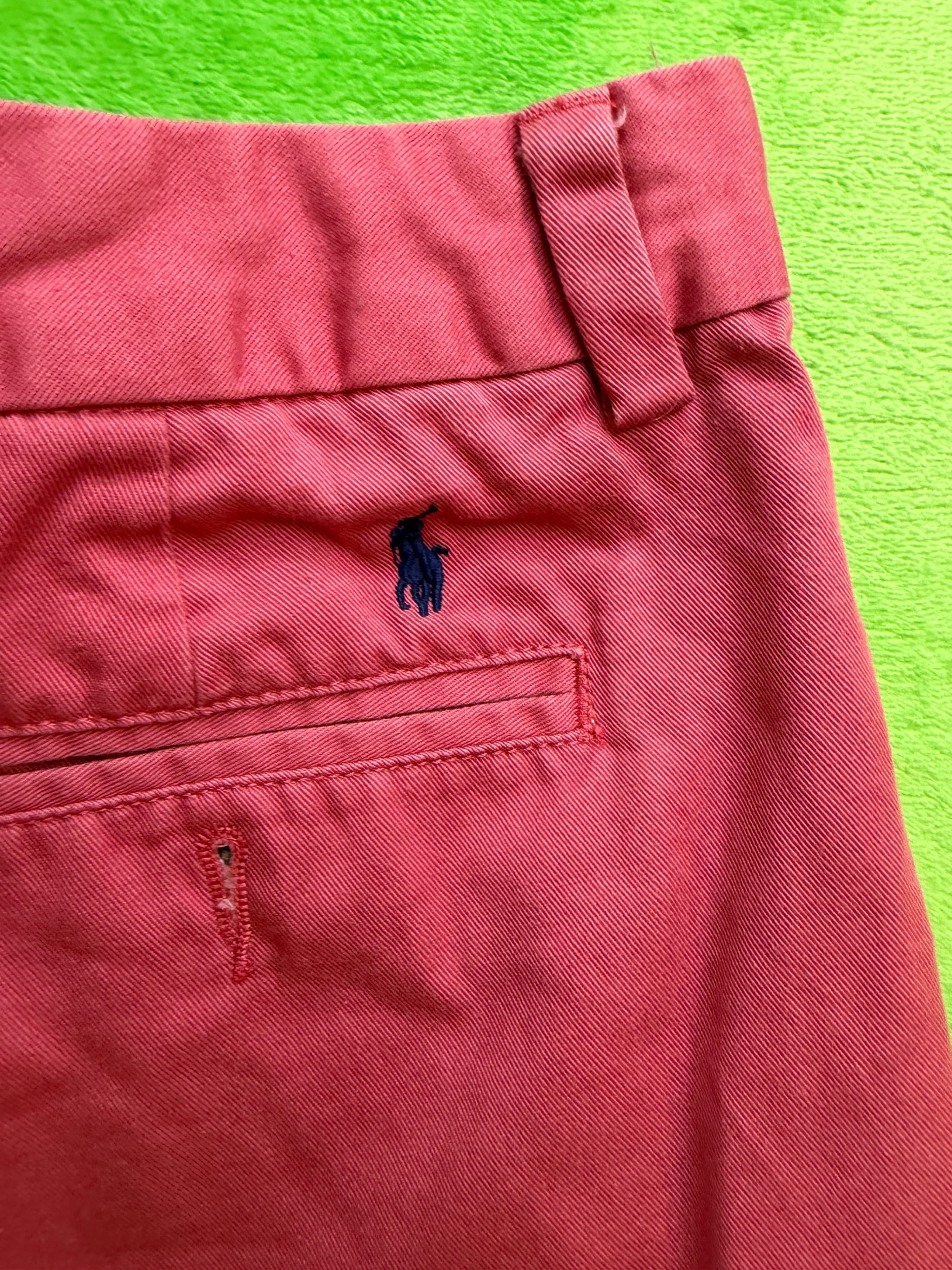 Polo Ralph Lauren Boys Chino Shorts Sz 20 Salmon Pink 100% Cotton - Thumbnail 5