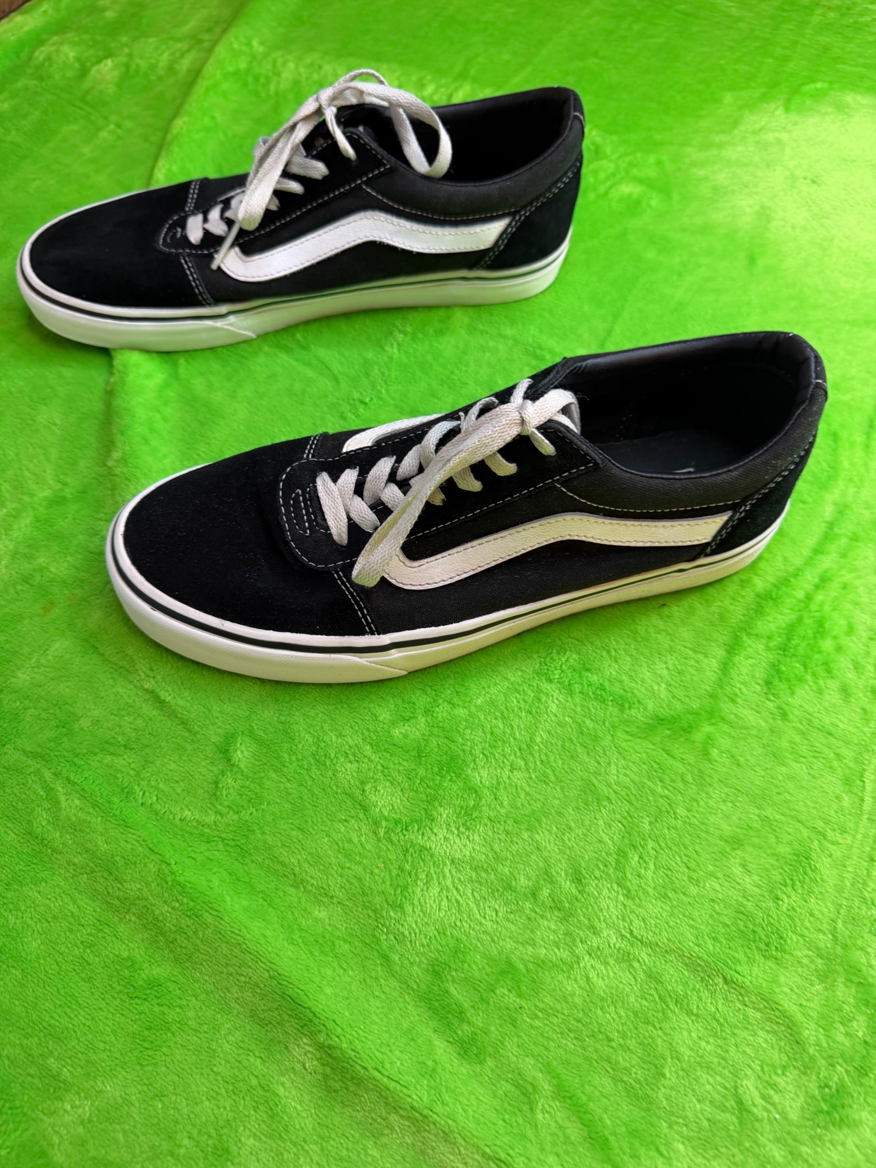 Vans Old Skool Black White Skate Shoes Mens Sz 8.5 Classic - Thumbnail 4
