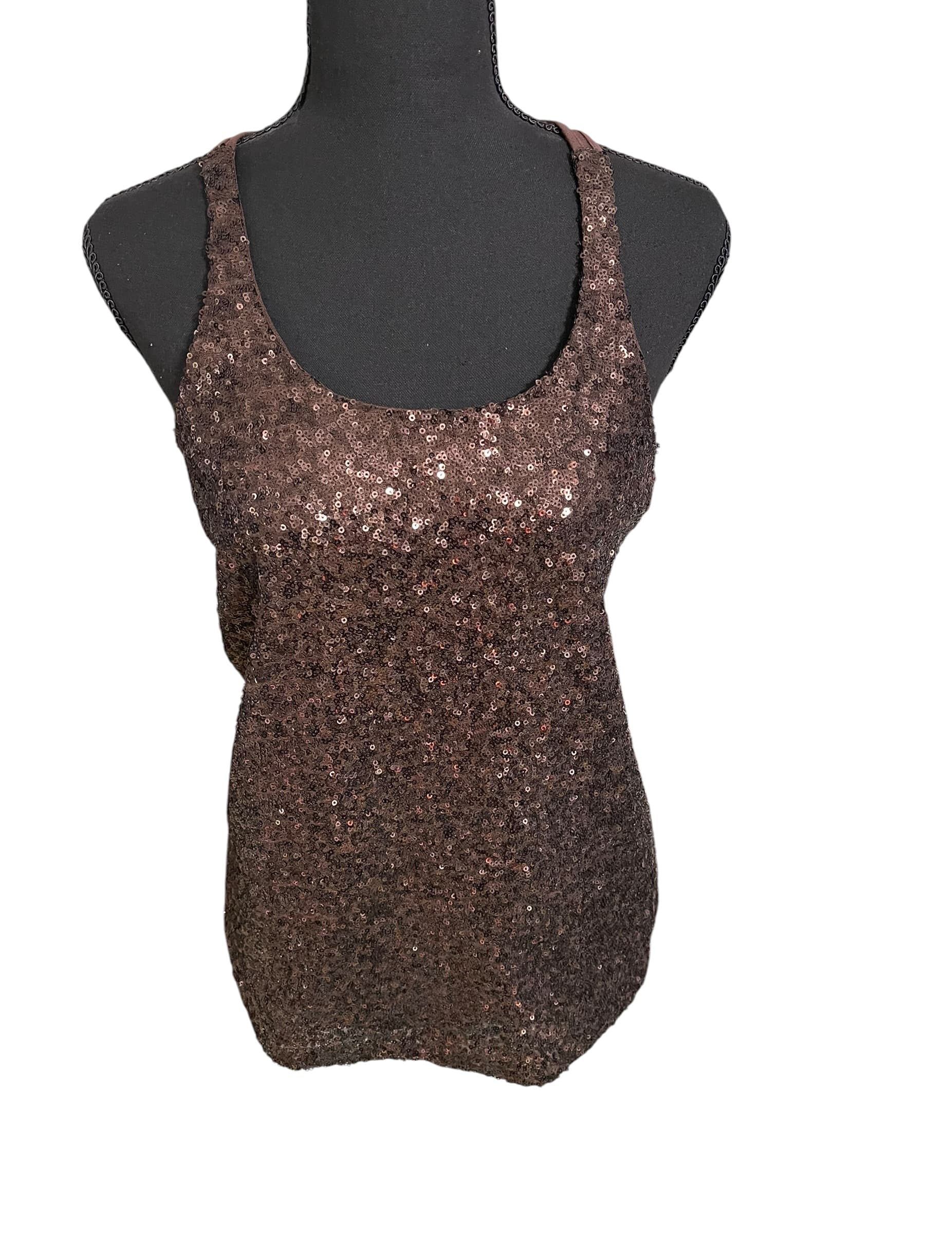 Jeans By Buffalo Women’s Racer Back Sequined Tank Top - Thumbnail 2