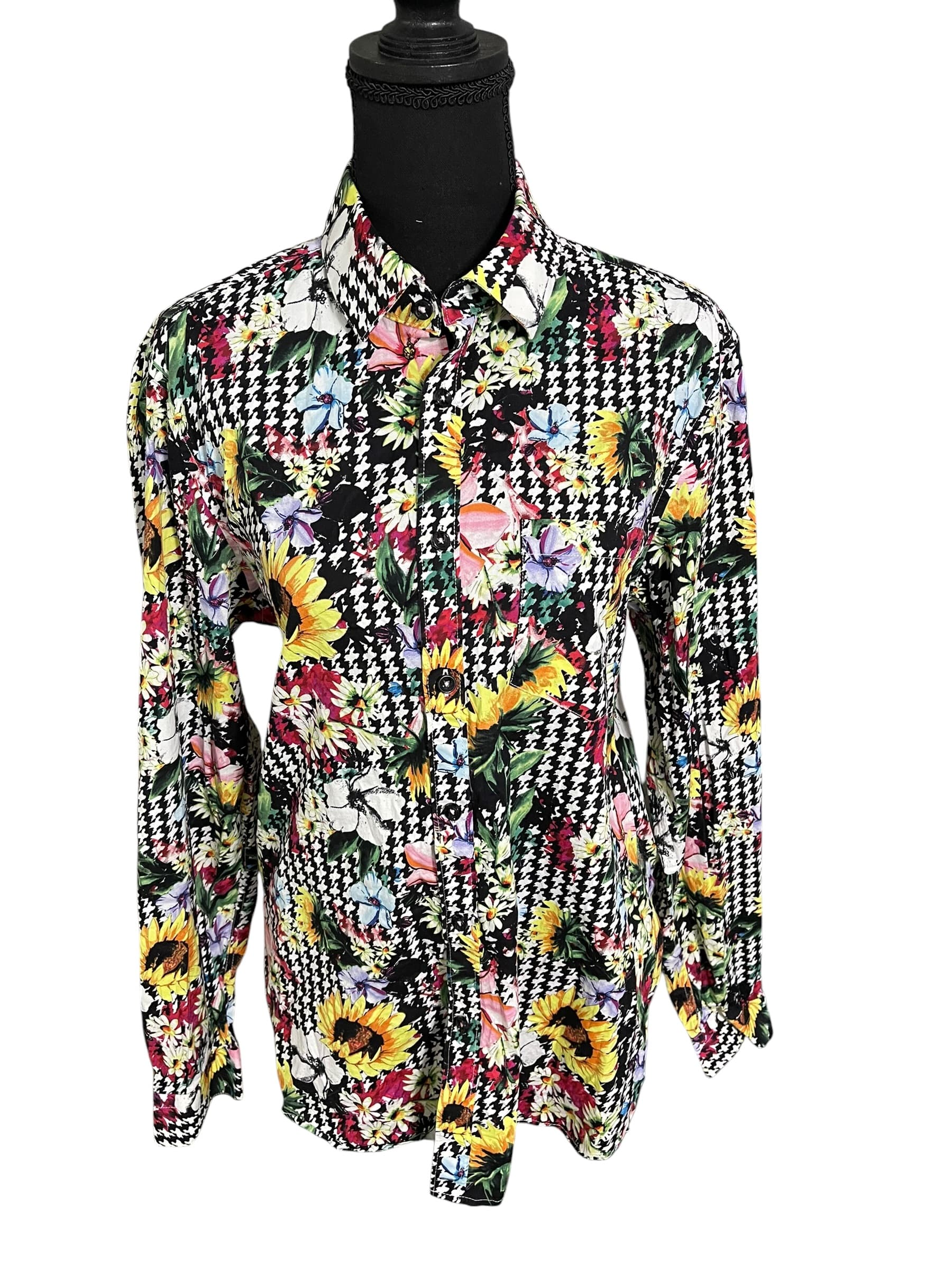 Paisley & Gray Men’s Colorful Button Up Casual Shirt - Thumbnail 2