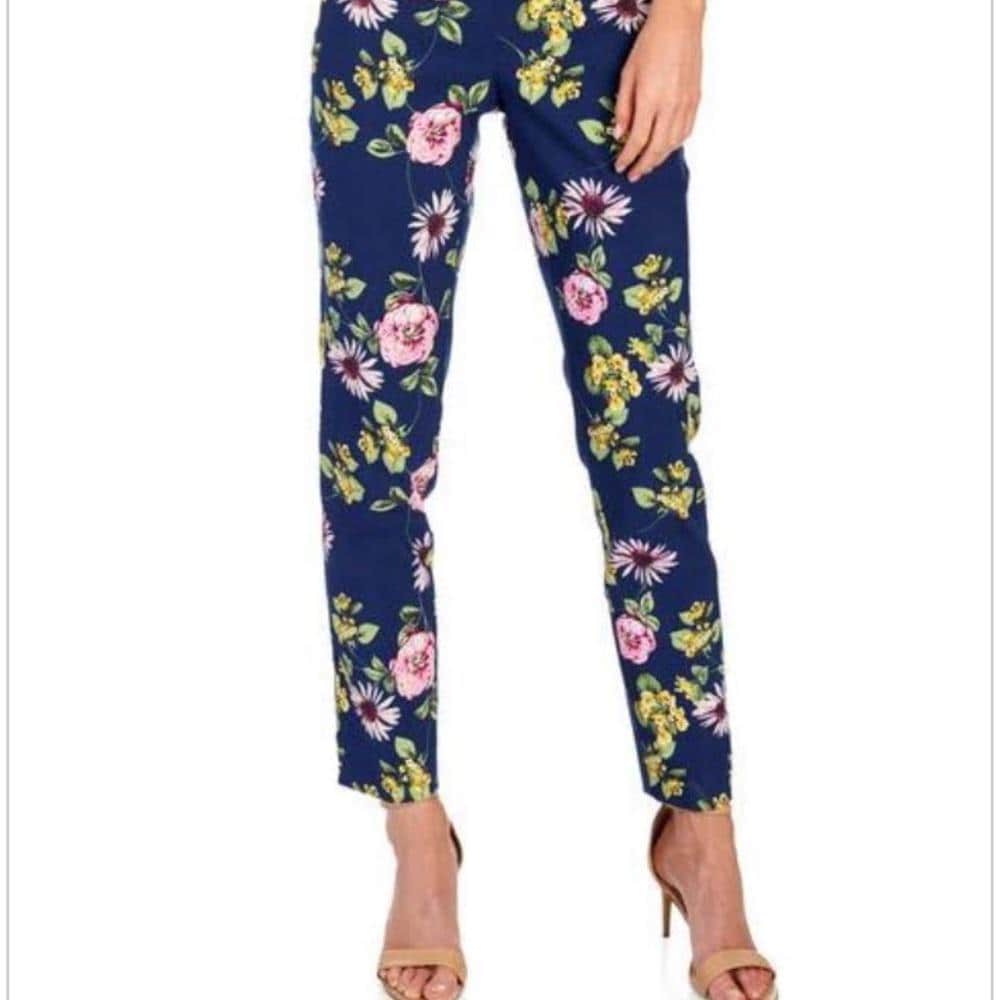 Peck & Peck Ava Floral Ankle Pant~ Size 16