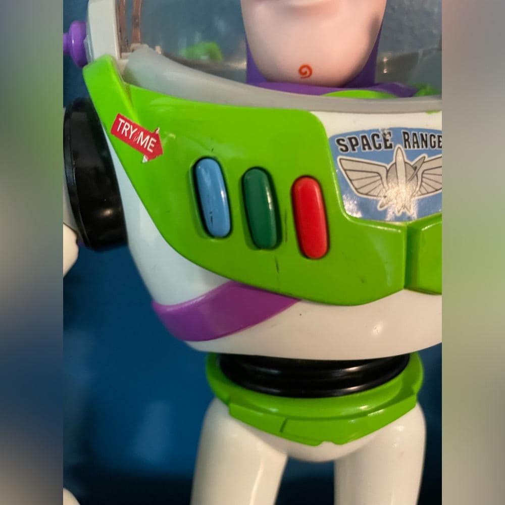 Vintage Disney Pixar Buzz Lightyear 12 Inch Interactive~ Toy Story - Thumbnail 5