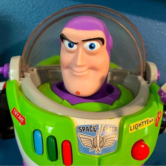 Vintage Disney Pixar Buzz Lightyear 12 Inch Interactive~ Toy Story - Thumbnail 10
