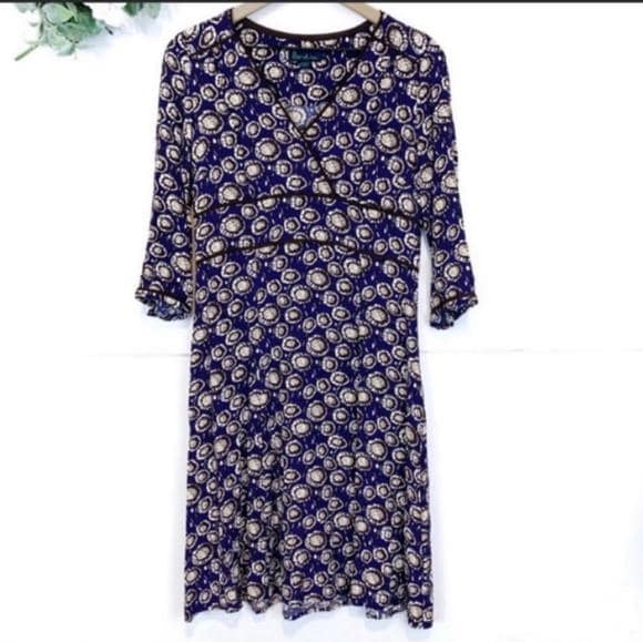 Boden Ladies Abstact Medallion Shift Dress- Midi Dress - Thumbnail 9