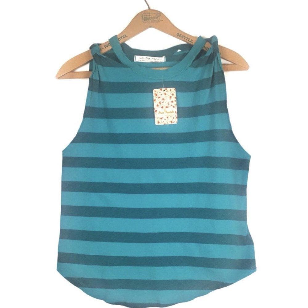 NWT Free People Striped Cutout Tank - Thumbnail 2