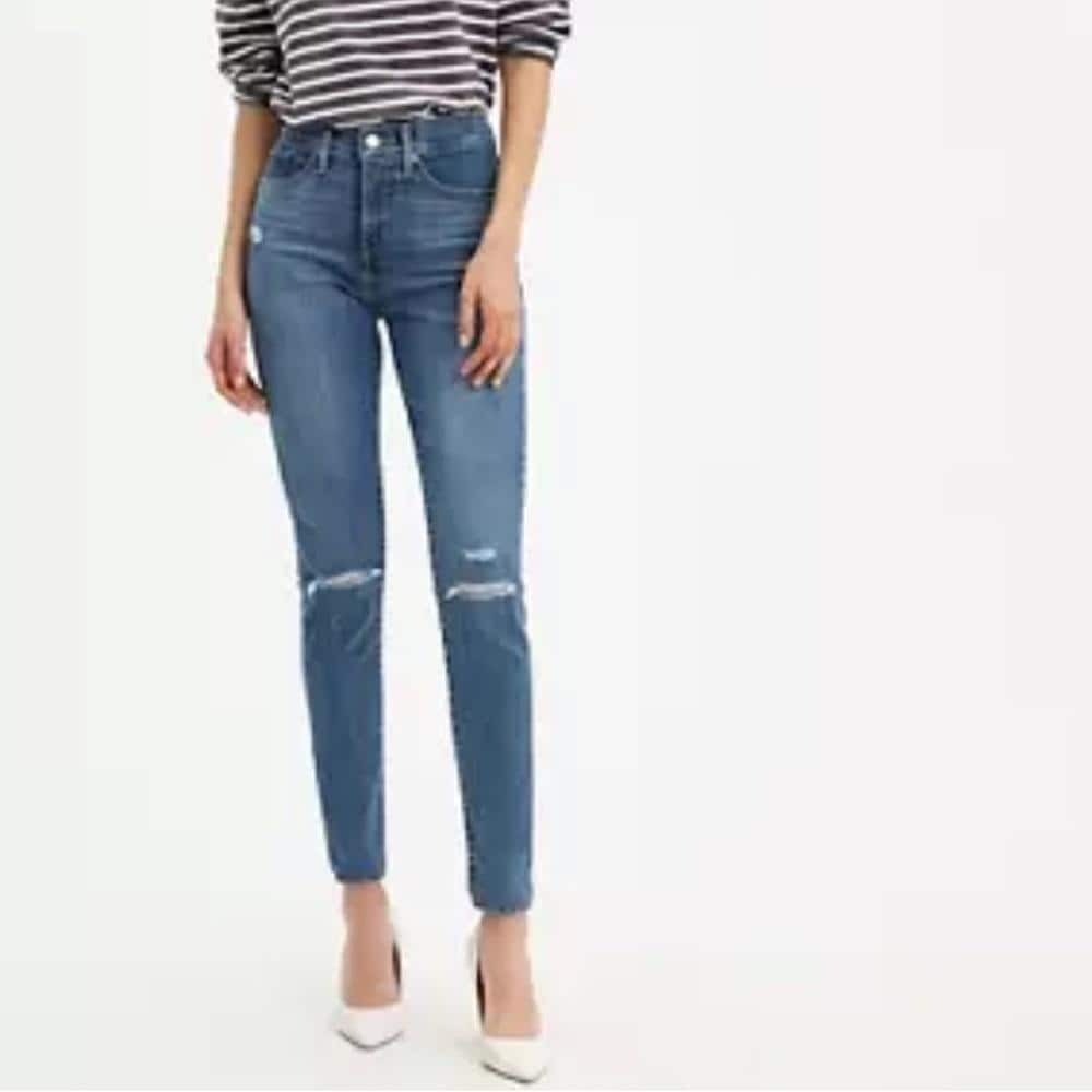 LEVI’S 311 SHAPING WOMEN'S Jeans~ Levi’s Sculpt~ Mid Rise Distressed - Thumbnail 2