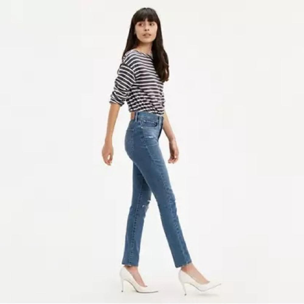 LEVI’S 311 SHAPING WOMEN'S Jeans~ Levi’s Sculpt~ Mid Rise Distressed - Thumbnail 4