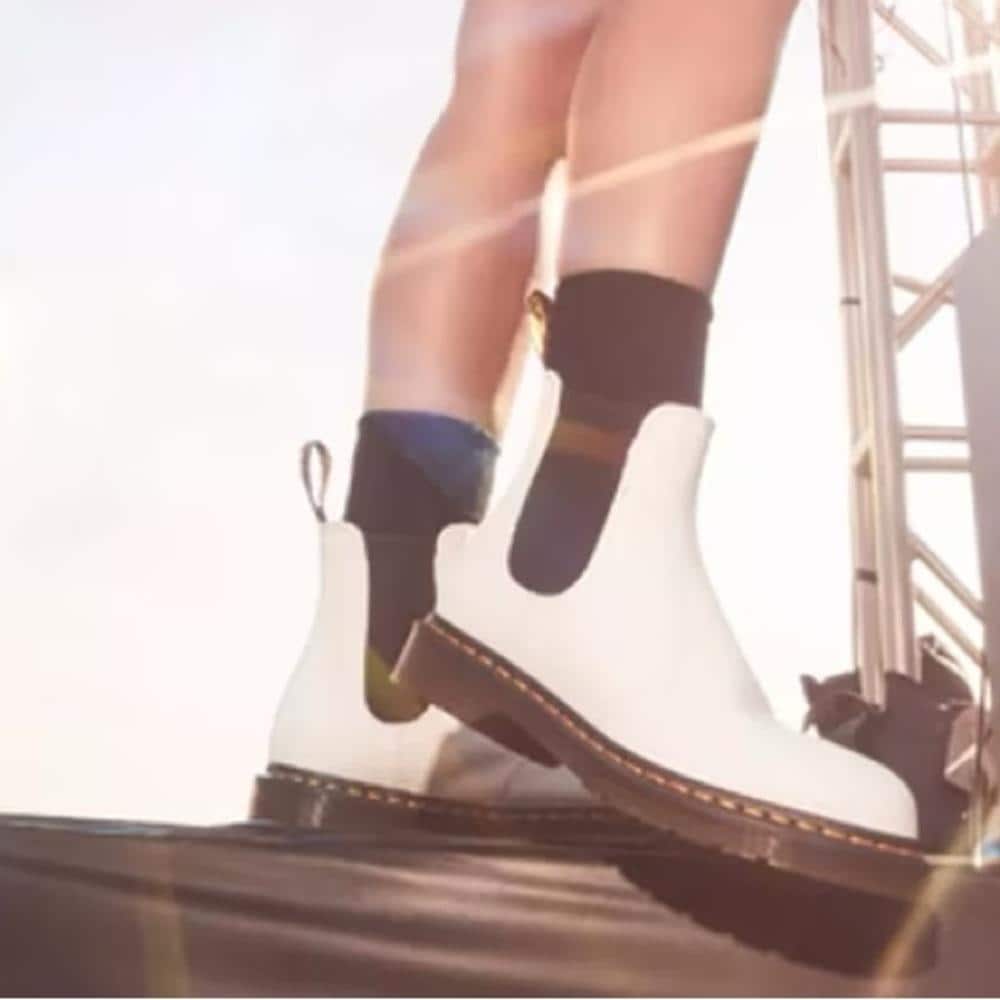 Dr Martens, Elastic Side Chelsea Boot- White Size 7 - Thumbnail 5