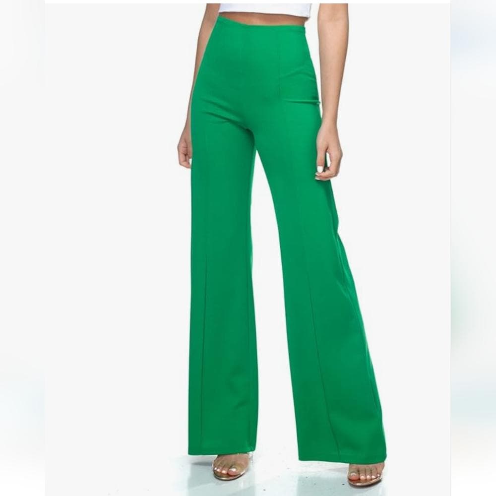High Waist Dress Pants~ Green - Thumbnail 4