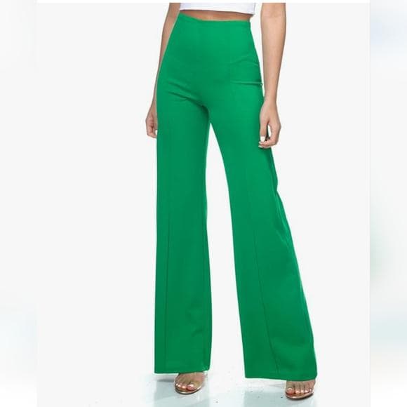 High Waist Dress Pants~ Green - Thumbnail 5