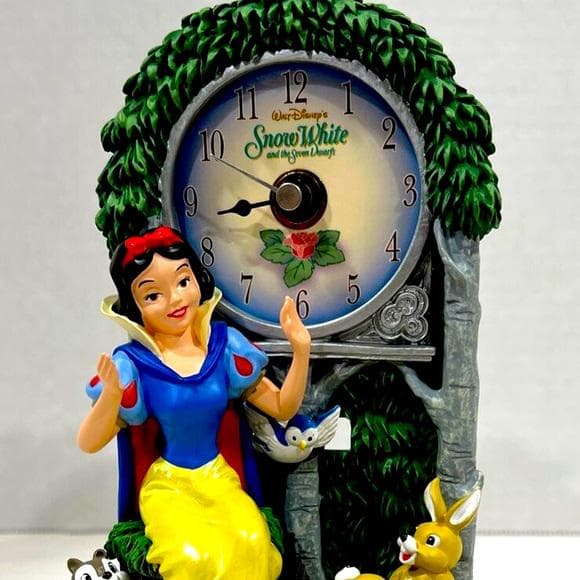 Disney Snow White "Sculpted Anniversary Clock" Forest Friends Vintage 1990’s - Thumbnail 7