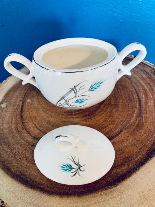 Vintage Canonsburg Teal/Grey Creamer Set - Thumbnail 6