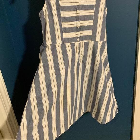 Nautica Girls Striped Blue/White Dress - Thumbnail 7