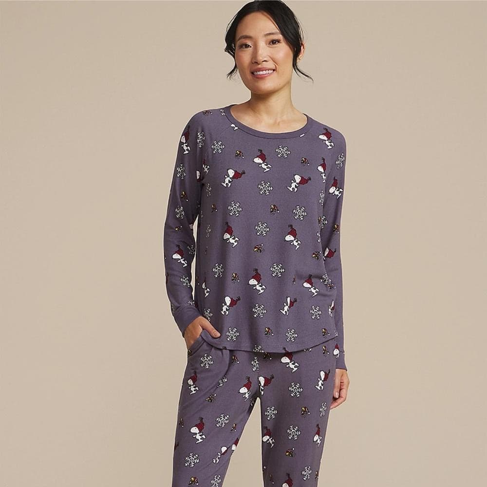 Snoopy Long Sleeve Tee And Jogger Pajama Set- New in Package - Thumbnail 2