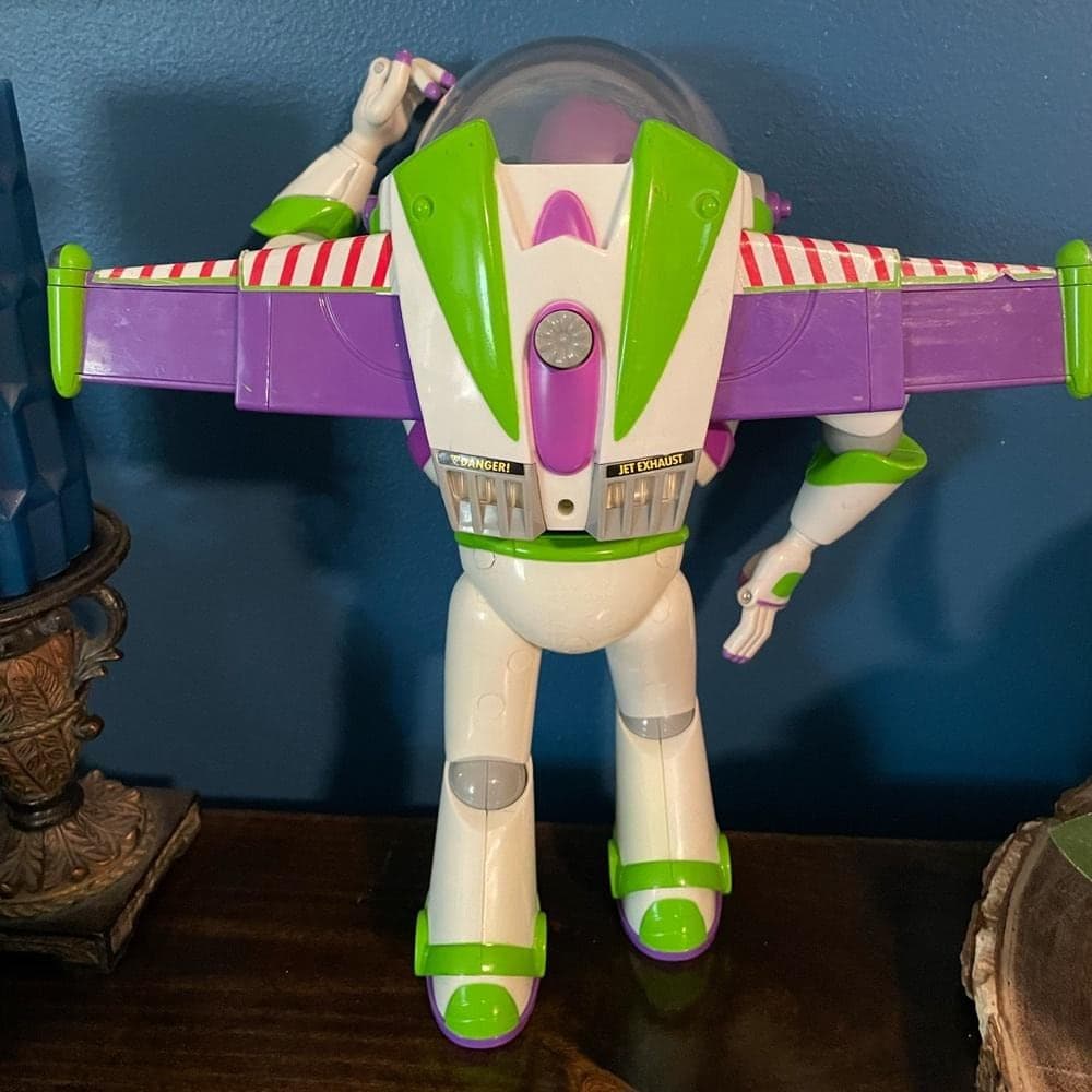 Vintage Disney Pixar Buzz Lightyear 12 Inch Interactive~ Toy Story - Thumbnail 2