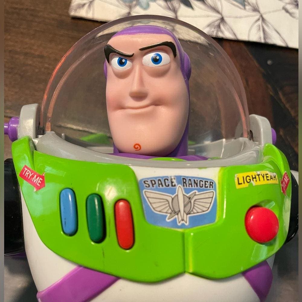 Vintage Disney Pixar Buzz Lightyear 12 Inch Interactive~ Toy Story - Thumbnail 6