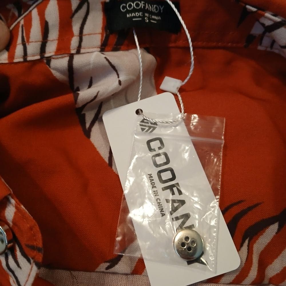 Hawaiian Tropical Leaf Shirt~ Palm Leaf NWT - Thumbnail 4