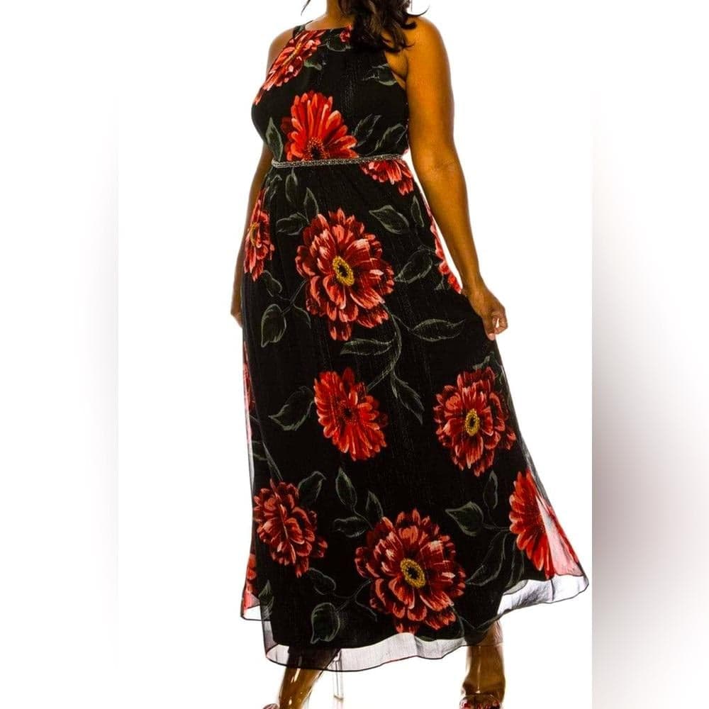 IGNITE Evenings Floral Bateau Evening Dress~ Plus-Size 20W~ NWT from Dillard’s - Thumbnail 10