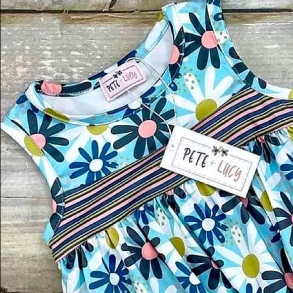 Daisy Days” Infant Girl's Skirted Romper (9-12M) by Pete + Lucy - Thumbnail 5