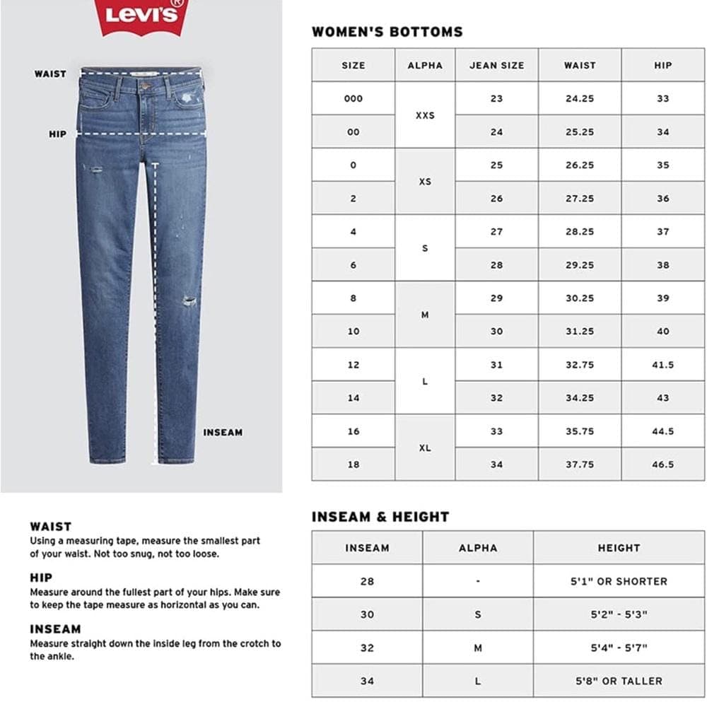 LEVI’S 311 SHAPING WOMEN'S Jeans~ Levi’s Sculpt~ Mid Rise Distressed - Thumbnail 3