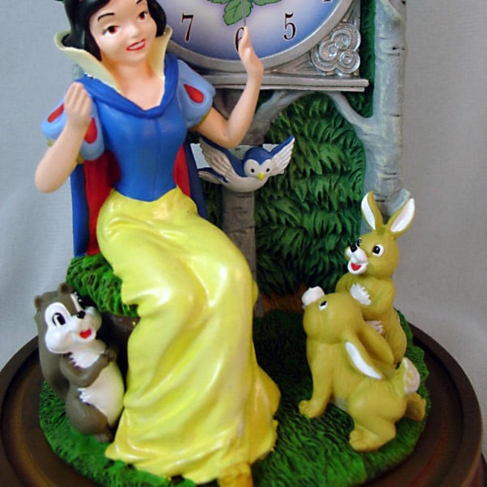 Disney Snow White "Sculpted Anniversary Clock" Forest Friends Vintage 1990’s - Thumbnail 4