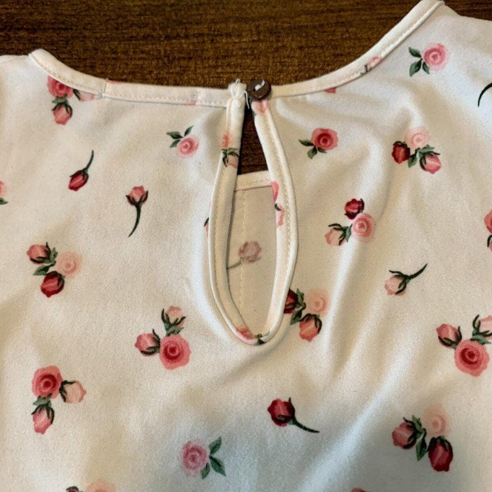 Boutique Romper-Pink/Deep Pink Roses Size 5 - Thumbnail 7