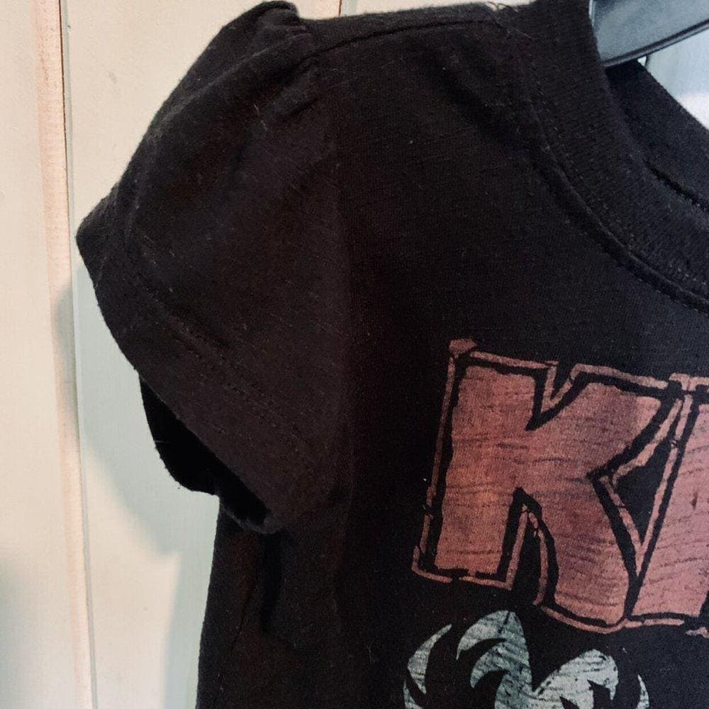 KISS Rock Band Tee- Girls Size 4 Black/Red - Thumbnail 2