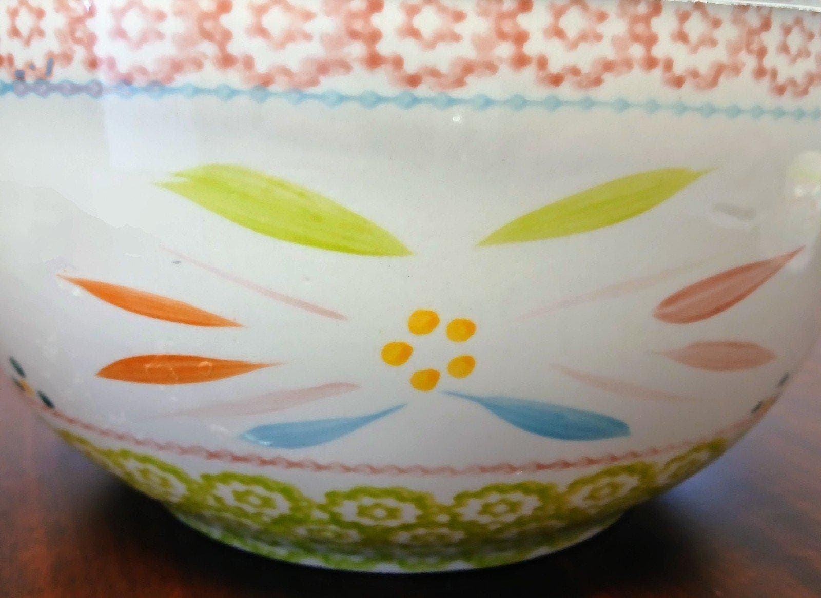 Vintage Temp-tations "Old World Springfetti" Floral Mixing Bowls- Set of 2 Bowls - Thumbnail 5
