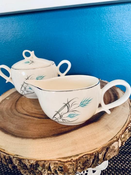 Vintage Canonsburg Teal/Grey Creamer Set - Thumbnail 10