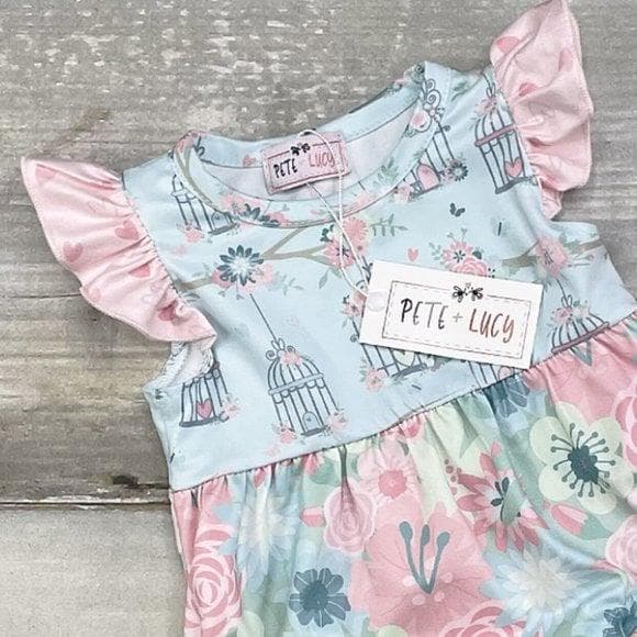 NWT Boutique Romper 12-18 Mo. ‘Birdcage Beauty’ - Thumbnail 4