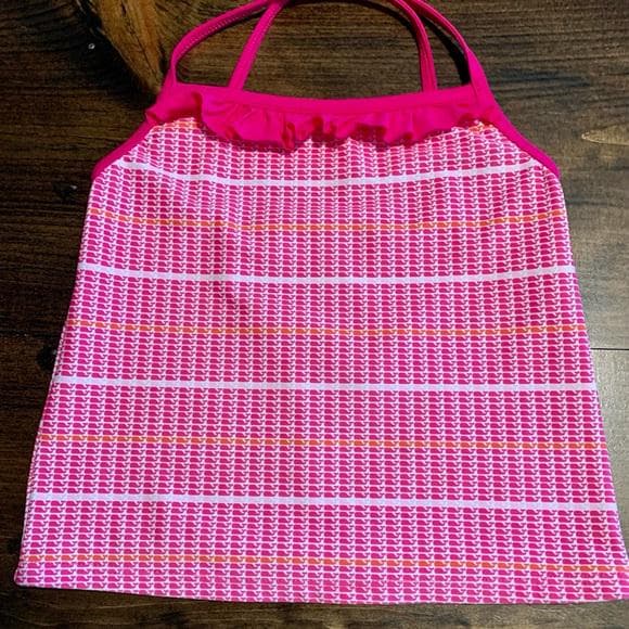 Vineyard Vines Whale Print Tankini-Hot Pink/Orange - Thumbnail 8