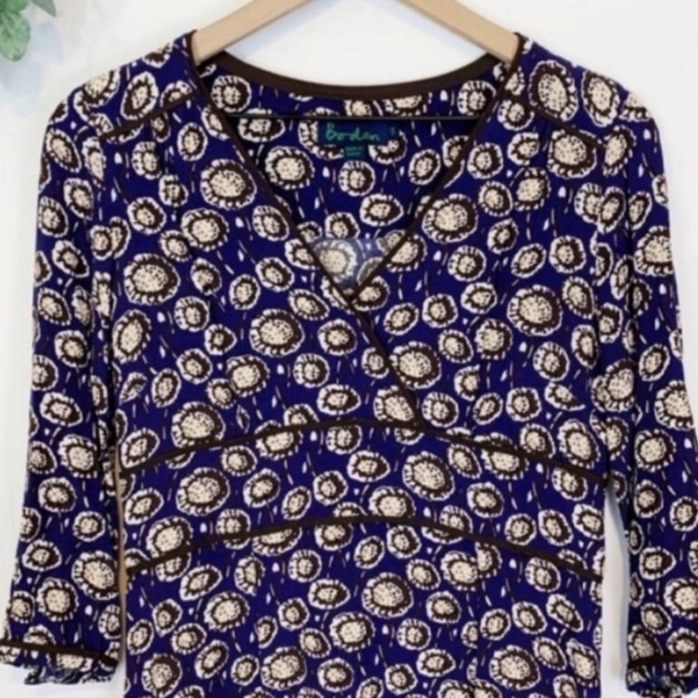 Boden Ladies Abstact Medallion Shift Dress- Midi Dress - Thumbnail 2