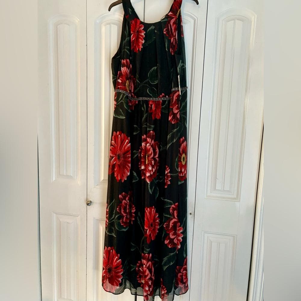 IGNITE Evenings Floral Bateau Evening Dress~ Plus-Size 20W~ NWT from Dillard’s - Thumbnail 4