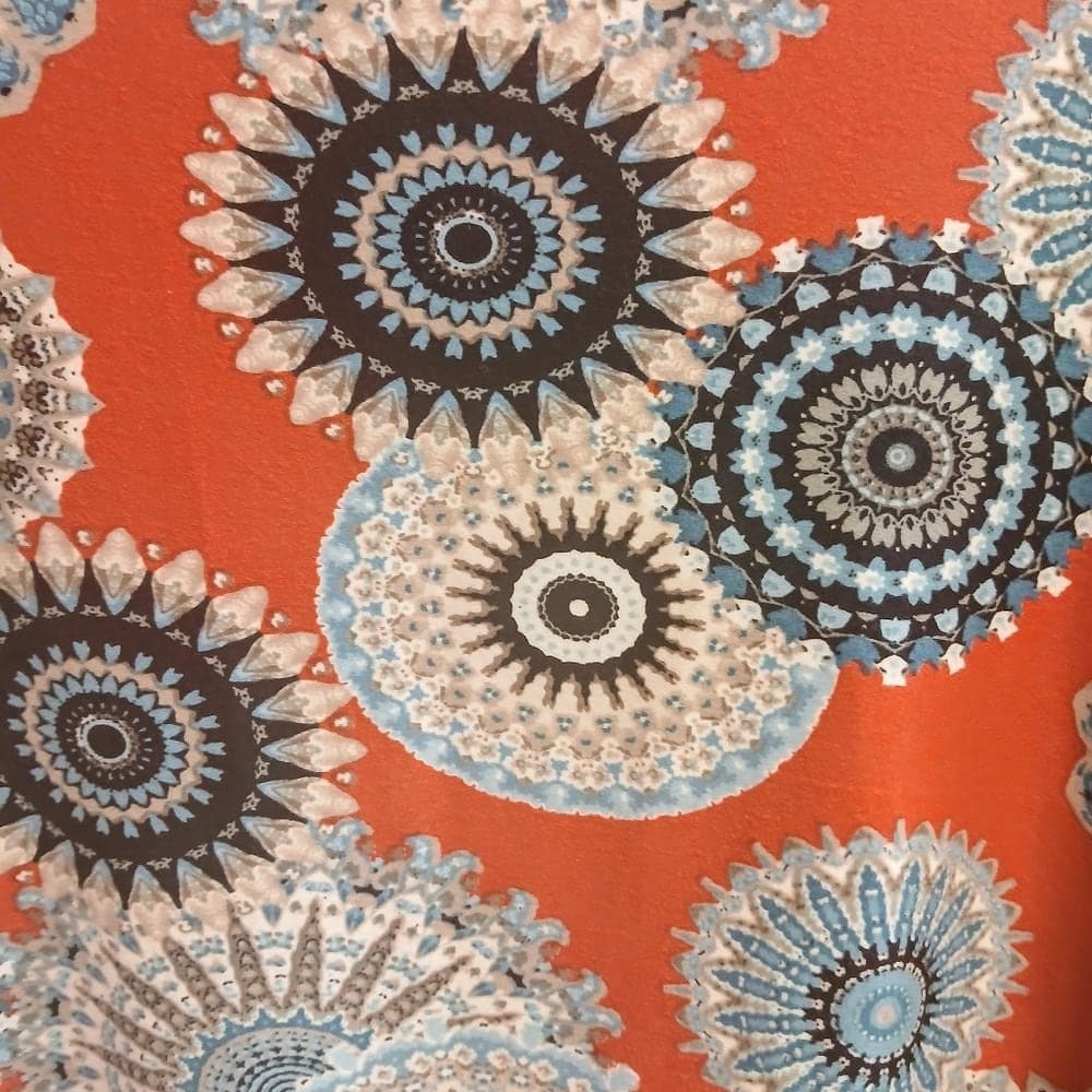 Crew Neck Bandana Print Midi Dress - Thumbnail 4