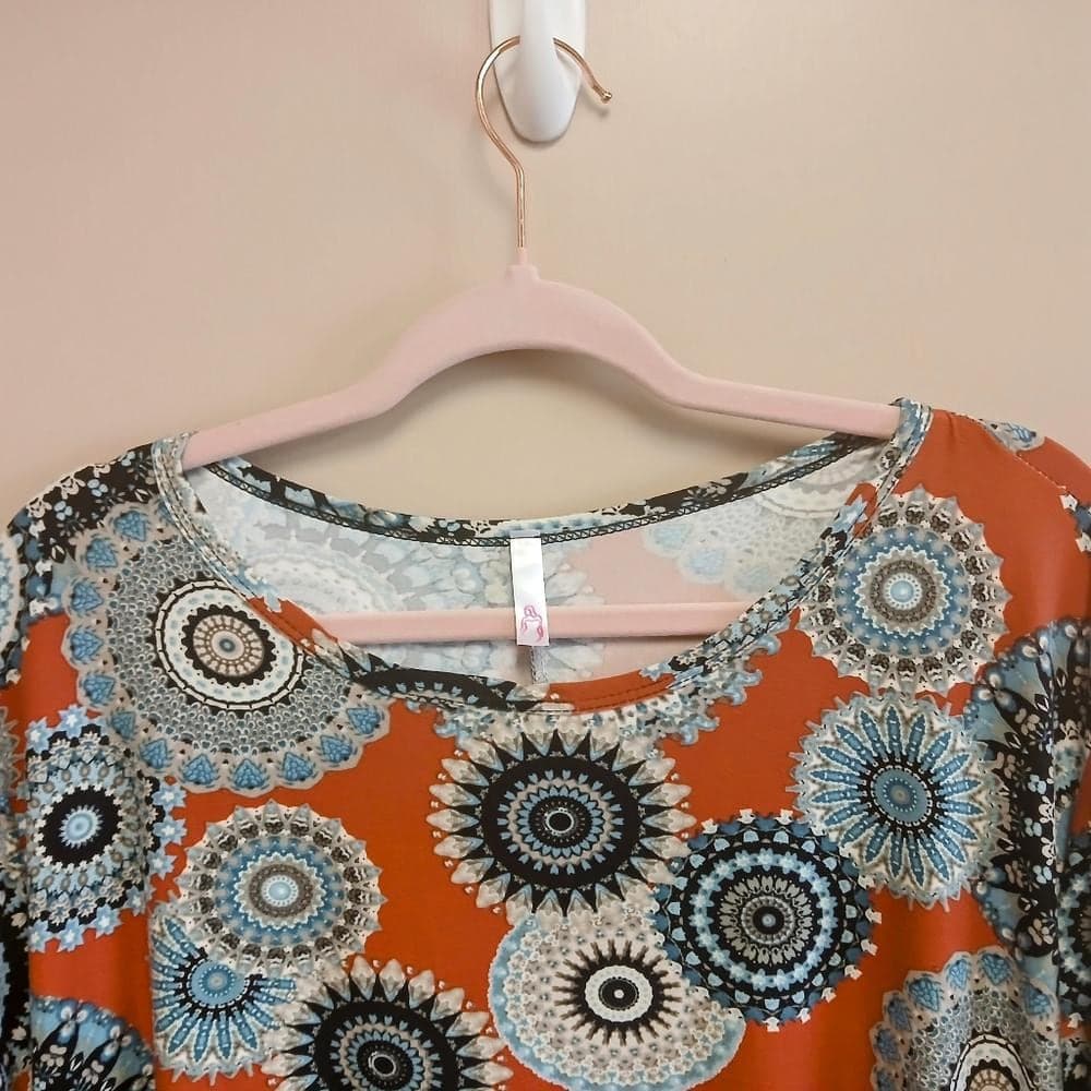 Crew Neck Bandana Print Midi Dress - Thumbnail 5