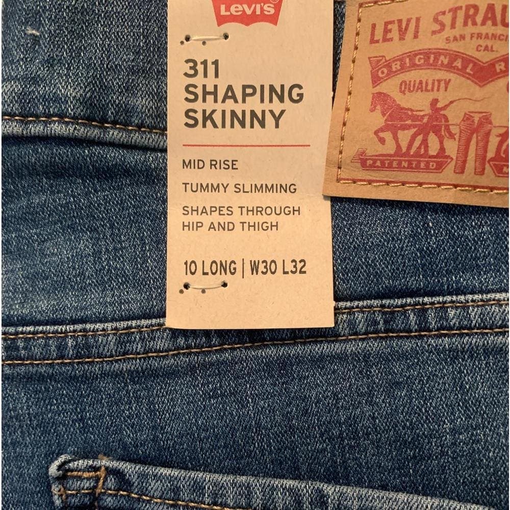 LEVI’S 311 SHAPING WOMEN'S Jeans~ Levi’s Sculpt~ Mid Rise Distressed - Thumbnail 8