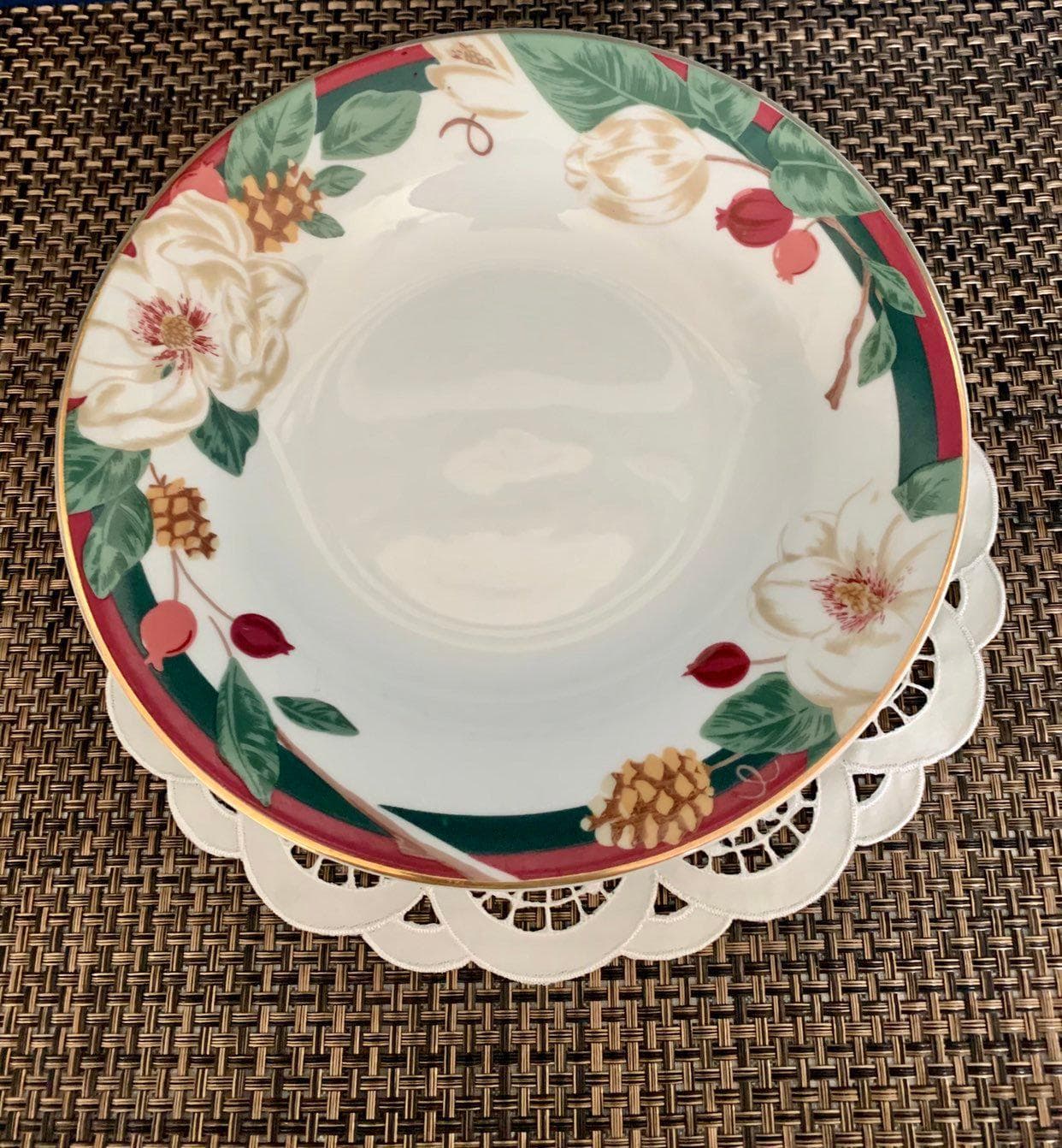 Vntg Tienshan China 'Magnolia' Soup Bowl - Thumbnail 2
