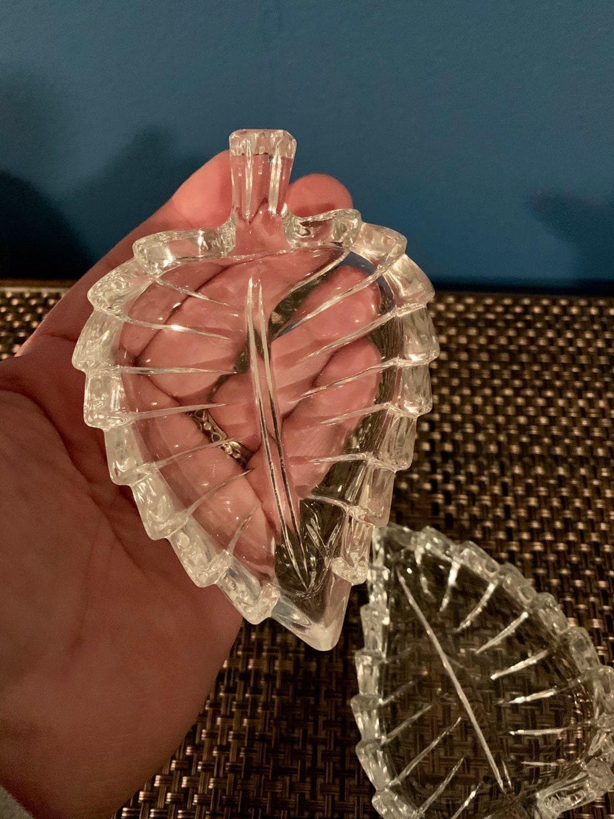 Ashtray Set Mid-century Vintage Italy- Crystal Pair from 1950’s - Thumbnail 8