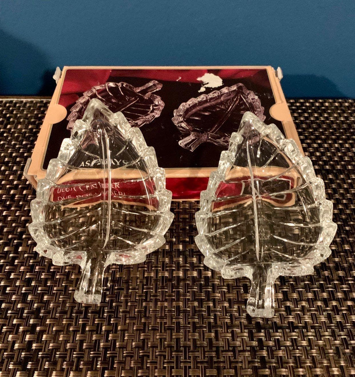 Ashtray Set Mid-century Vintage Italy- Crystal Pair from 1950’s - Thumbnail 9