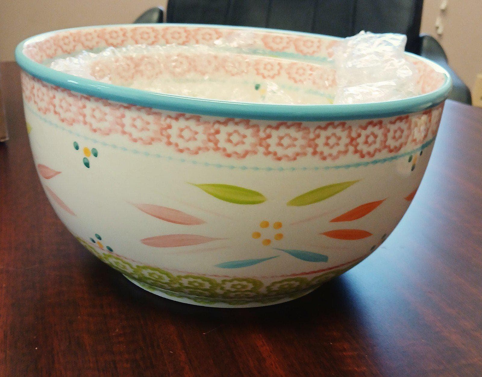 Vintage Temp-tations "Old World Springfetti" Floral Mixing Bowls- Set of 2 Bowls - Thumbnail 6