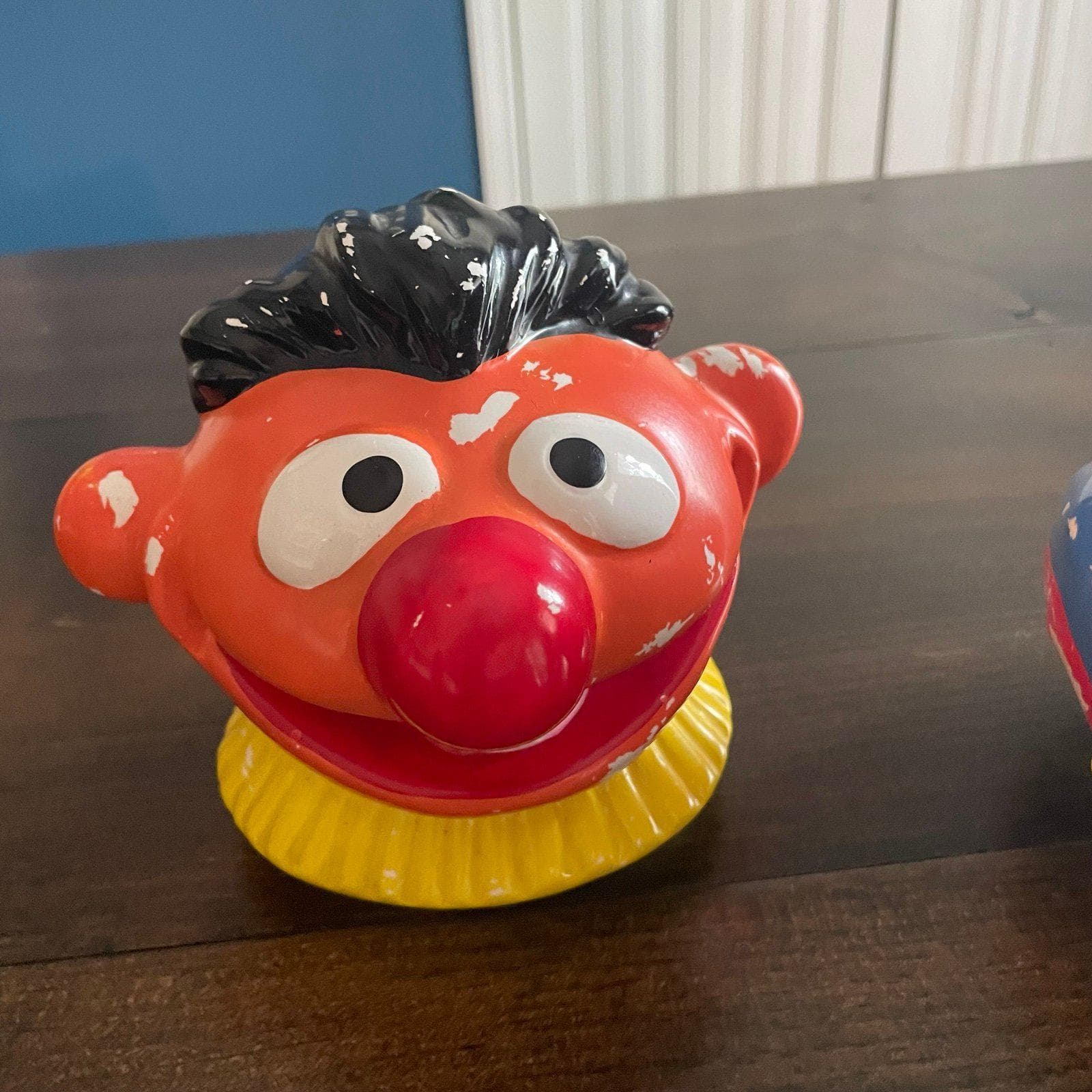 1986 Ernie Cookie Jar Vintage Sesame Street- Muppets~ Sweet Treat~ Jim Henson - Thumbnail 7