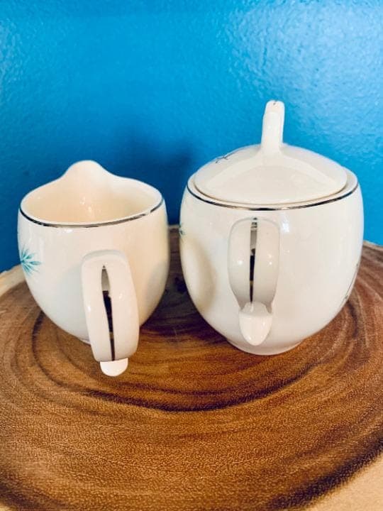 Vintage Canonsburg Teal/Grey Creamer Set - Thumbnail 7