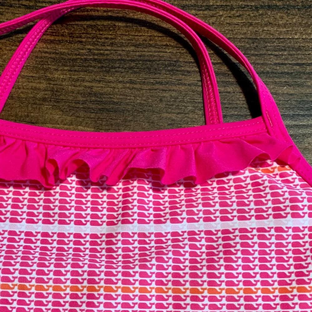 Vineyard Vines Whale Print Tankini-Hot Pink/Orange - Thumbnail 2