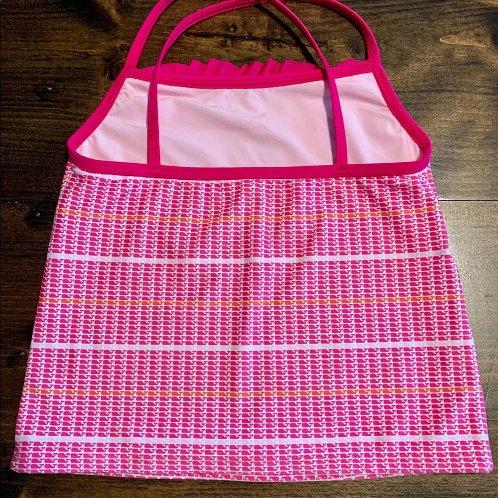 Vineyard Vines Whale Print Tankini-Hot Pink/Orange - Thumbnail 3