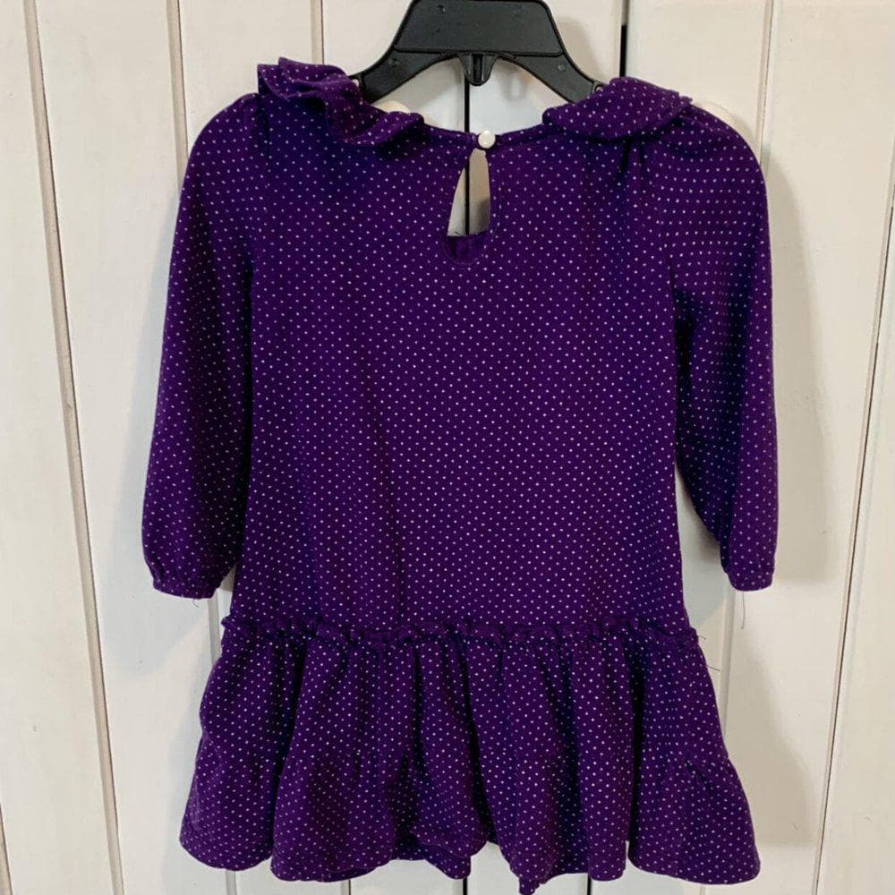 Ralph Lauren Purple Ruffle Dress- 24 Months - Thumbnail 4