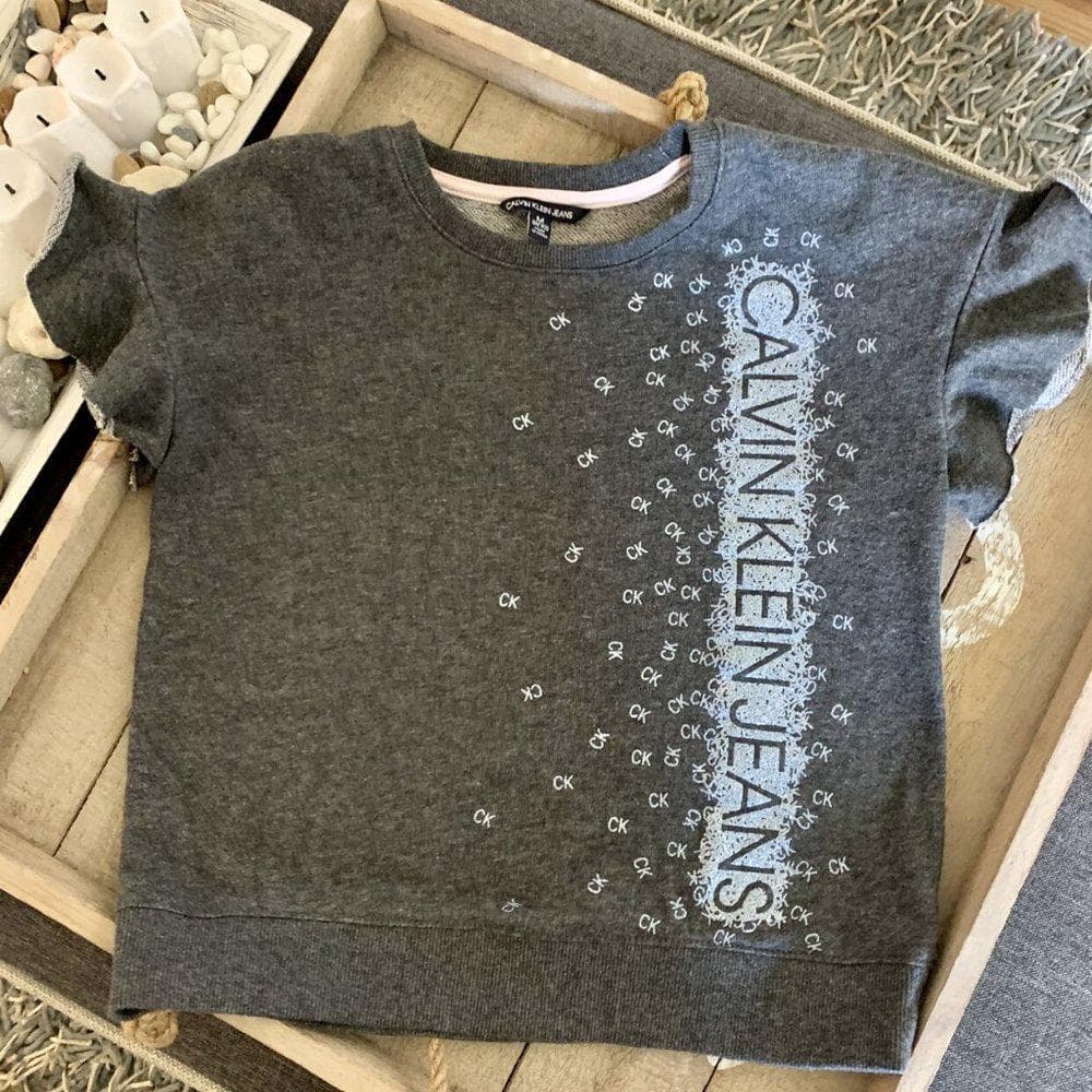 Calvin Klein Girl’s Grey/Silver Top - Thumbnail 7