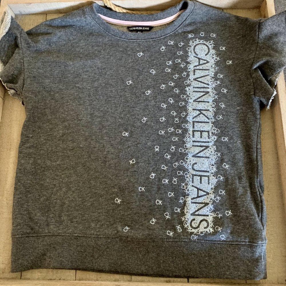 Calvin Klein Girl’s Grey/Silver Top - Thumbnail 9