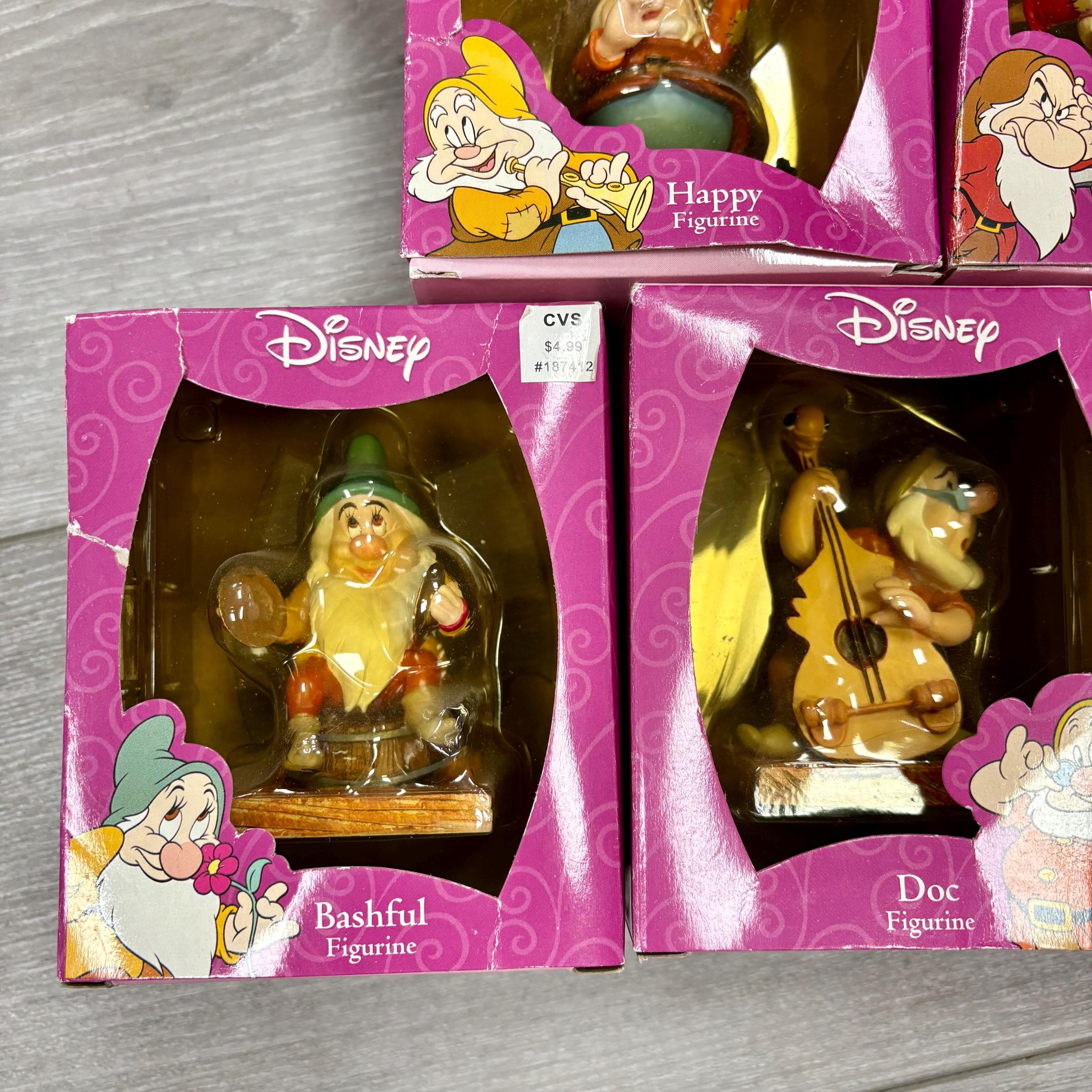 Vintage Disney Snow White & The Seven Dwarfs Starter Set- Enesco 65th Anniv. - Thumbnail 5