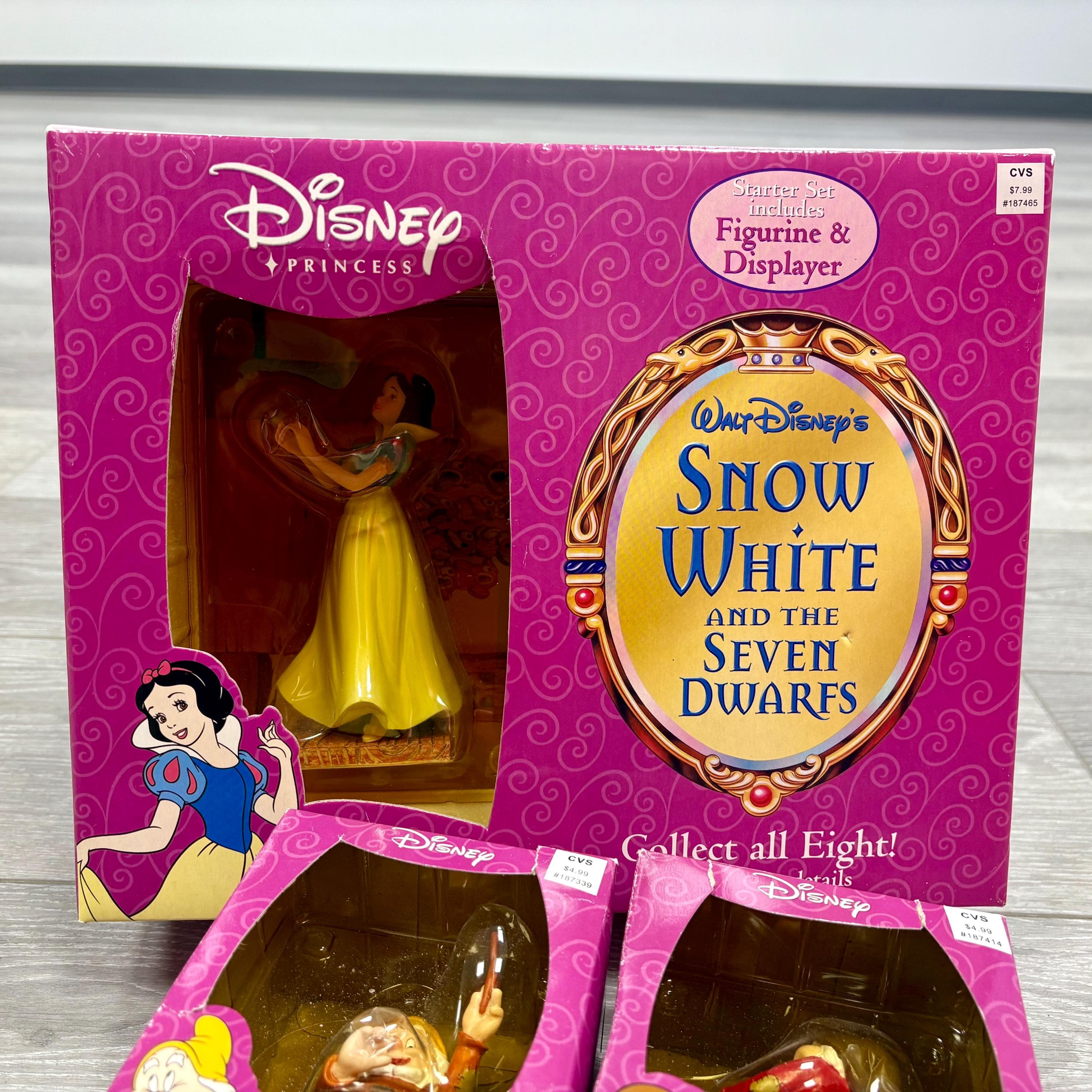 Vintage Disney Snow White & The Seven Dwarfs Starter Set- Enesco 65th Anniv. - Thumbnail 3